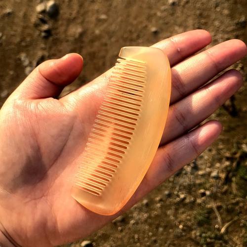 天然羊角梳随身便携小号迷你儿童牛角按摩梳子家用包包梳男女通用 - 封面