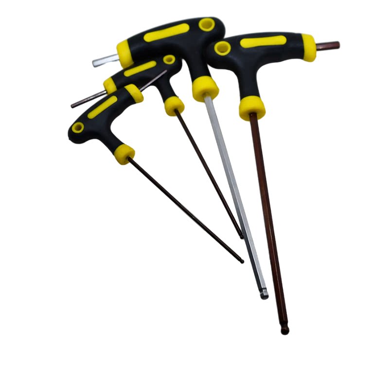 CZ五金T型球头内六角扳手S2高硬度手柄型拐杖型红古铜色双色手柄