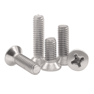 CZ五金304不锈钢十字沉头螺丝GB819平头机螺钉平机M1.623456810