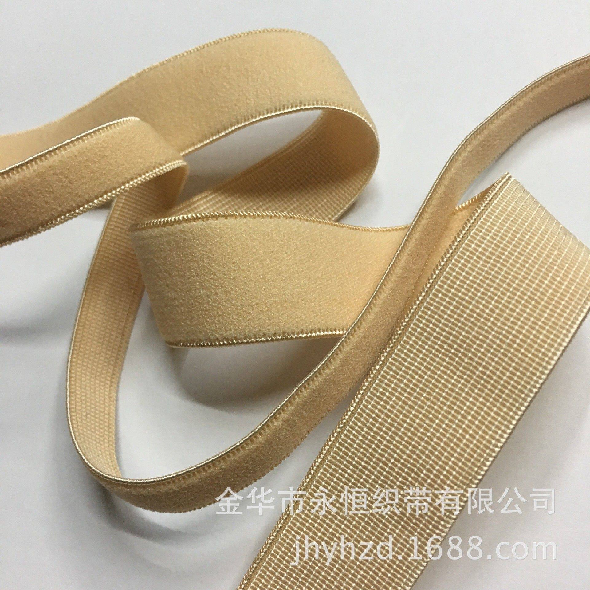 现货1.0CM-5.0CM面绒网纱裙松紧带 格子面内裤毛松紧带