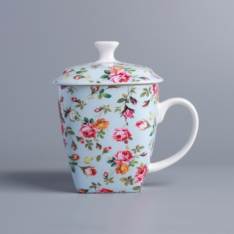 陶瓷马克杯带盖大容量早餐牛奶