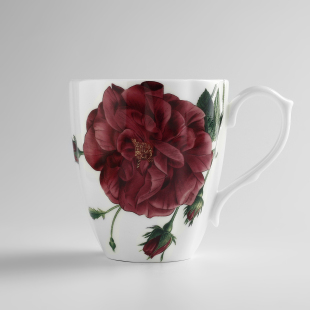 骨瓷马克杯欧式 田园杯 咖啡杯家用喝水杯大容量陶瓷杯子早餐杯英式