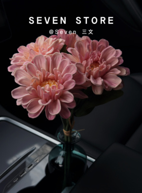 仿真花车载装饰品花朵车内饰品摆件车内养花花束高级中控台摆件