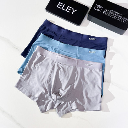 ELEY内裤莫代尔无痕平角裤抗菌透气四角裤发育期夏秋男款短裤大码