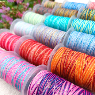 6股0.5mm段染星空蜡线 45g圆蜡线手工编绳DIY回纹手镯编织线