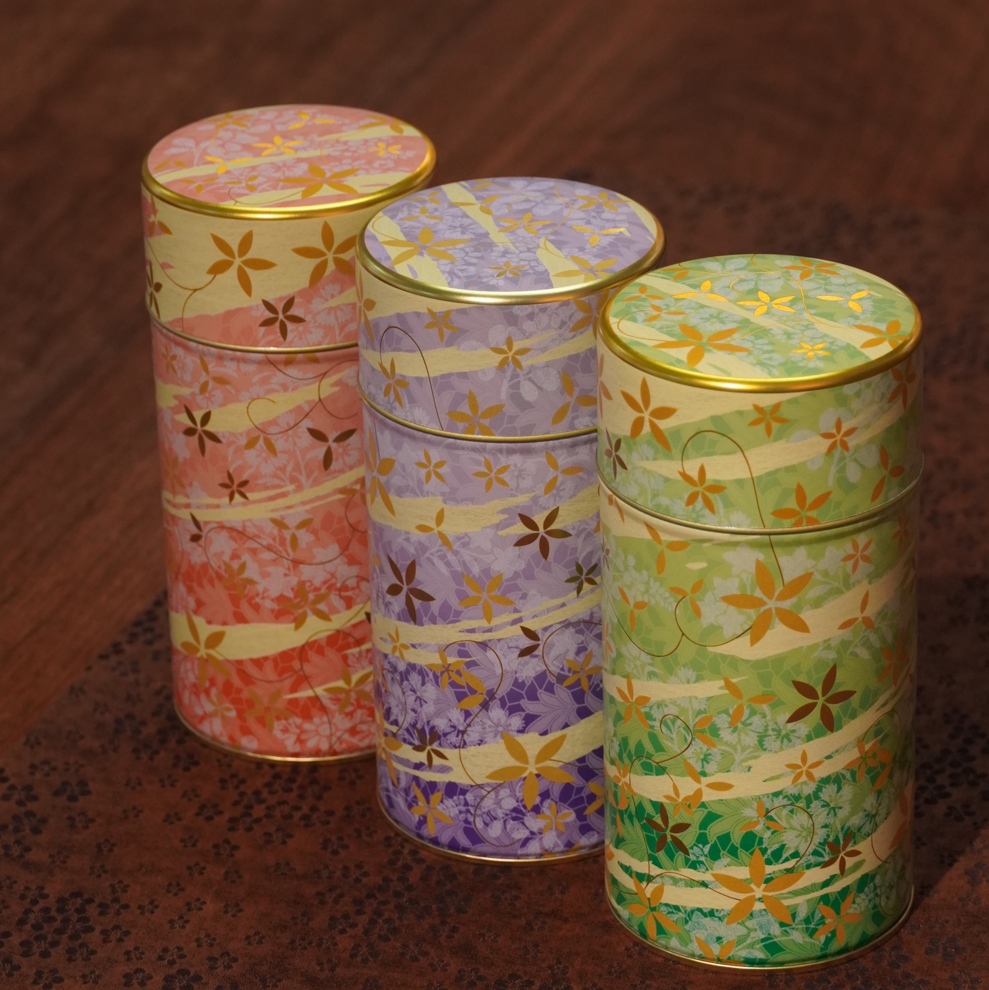 日本进口日东NITTOH茶罐200g鲜花玩金属茶叶罐便携密封性好食品级