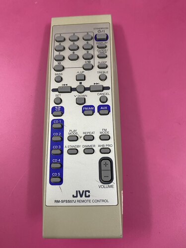 适合二手JVC 组合机音响五碟片CD遥控器：RM-SFSS57J原配UX-S57