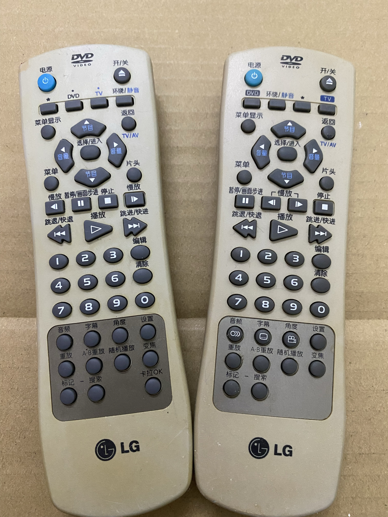 适合LG 二手影碟机DVD音响遥控器：LG基本通用