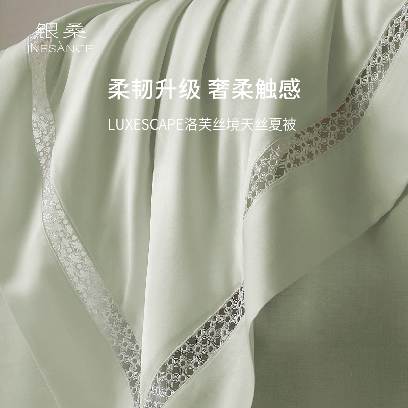 银桑INESANCE100S兰精天丝夏凉被桑蚕丝被子被芯夏季空调被四件套