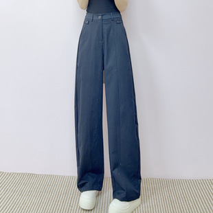 2026年春夏新品 直筒修身 显瘦阔腿裤 173 休闲高腰柔软纯色百搭韩版