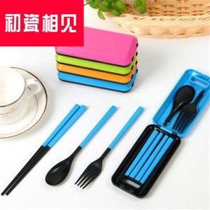 初瓷相见折叠筷子便携伸缩式叉子勺子套装旅行户外用品可伸缩餐具