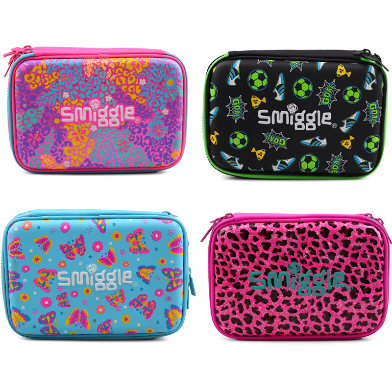 现货澳洲smiggle文具双层笔盒学生铅笔盒大容量文具盒特价清仓