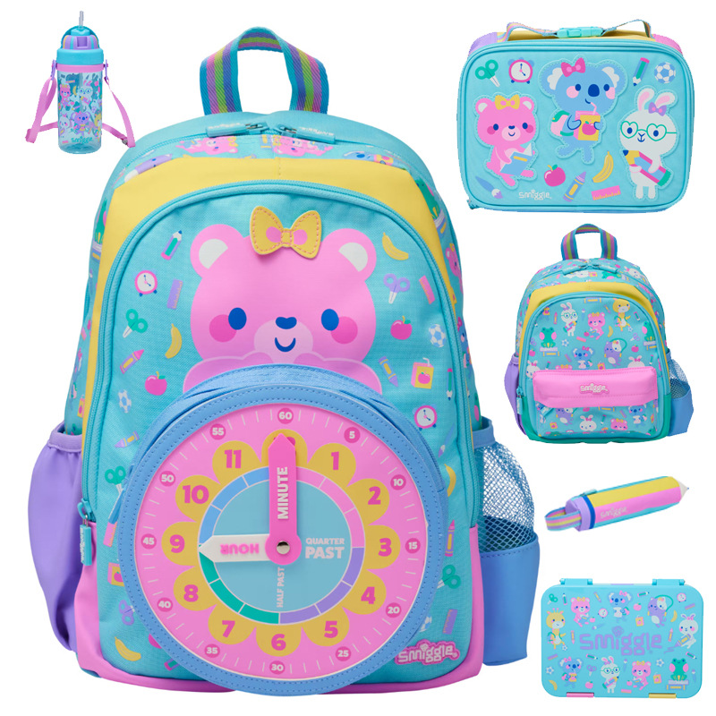 澳洲smiggle中号书包卡片造型双肩包小学生1-2年级双肩减负背包新