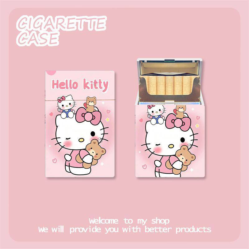 爆款可爱hellokitty系列塑料香烟盒装高颜值20支装抗压防潮送男友