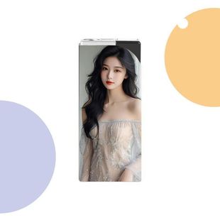 网红爆款美女打火机图案防风蓝焰直冲个性创意高颜值爆款定制礼物