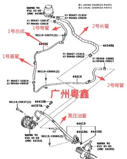 日本06-16款六代经典款凯美瑞方向机助力泵回油管方向机油壶胶管