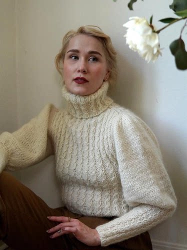 维多利亚 女士高龄毛衣棒针文字编织说明 君小君图解 非成品