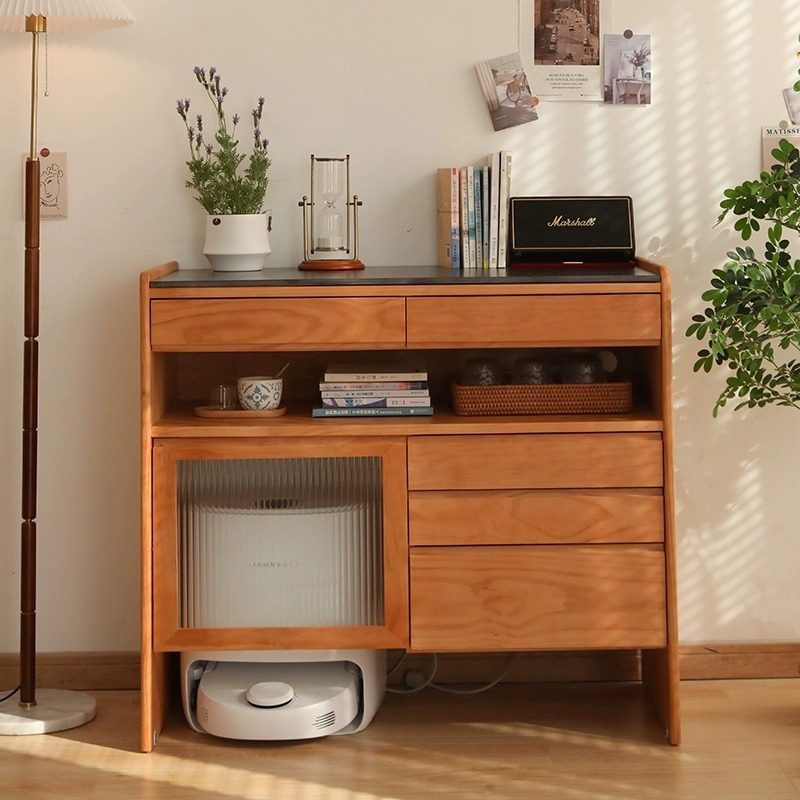 北欧实木五斗柜 日式抽屉储物柜 可订制松木材质家政柜