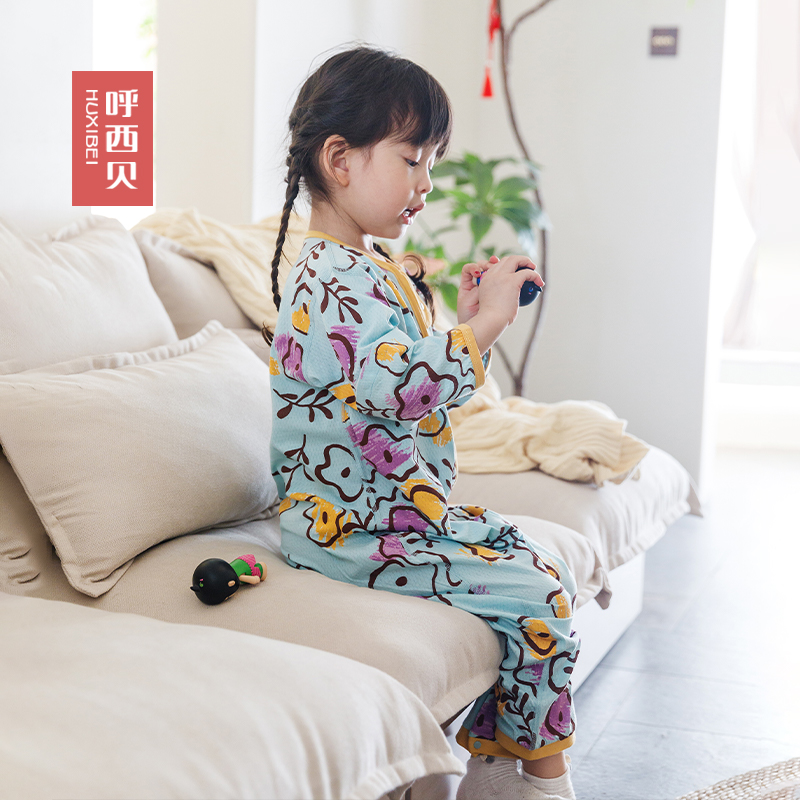 呼西贝宝宝睡袋春夏季薄款 学生防踢被夏季 婴儿睡衣单层空调衫