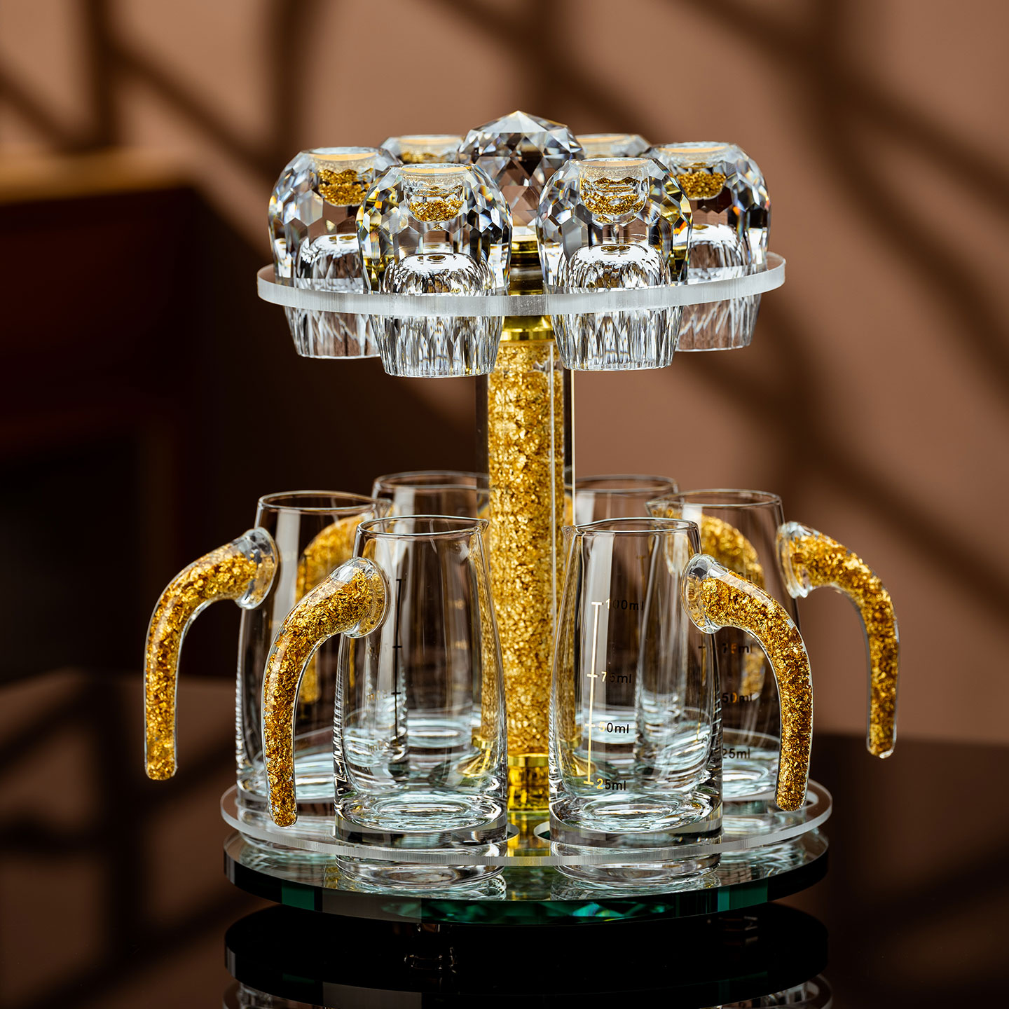 白酒杯套装家用轻奢高档水晶玻璃图片