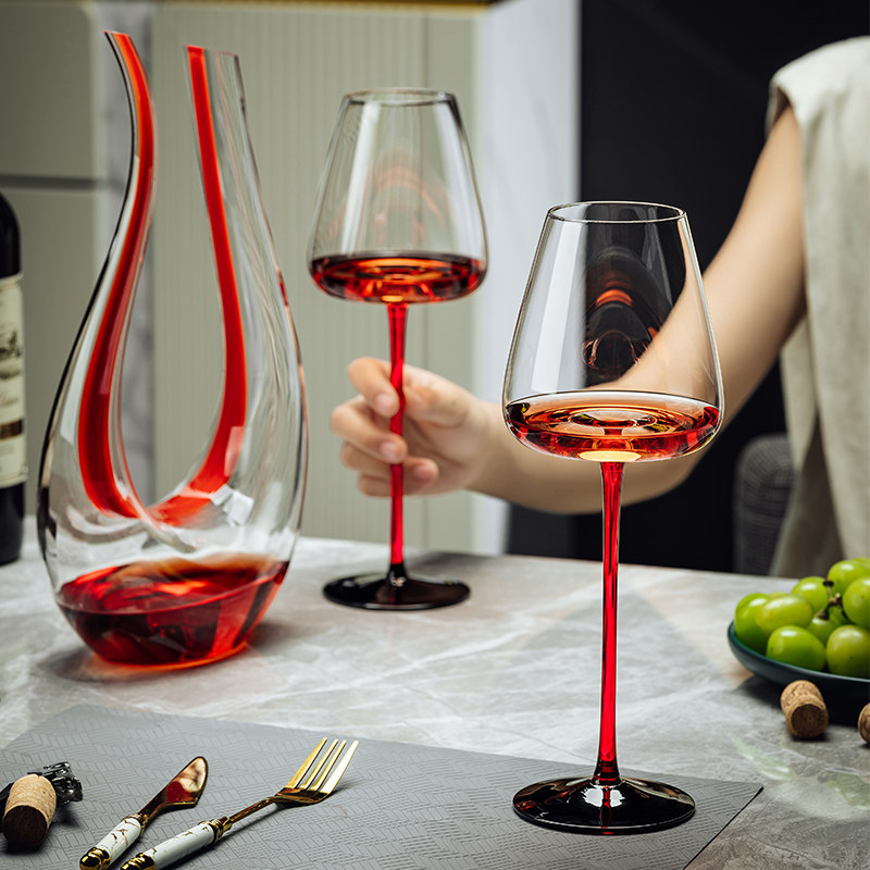 红领结高脚杯红酒杯大号勃艮第套装家用轻奢水晶玻璃大肚葡萄酒杯,餐饮具,葡萄酒/红酒杯,淘宝优惠券,粉丝福利购,淘宝优惠卷