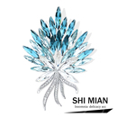 重工优雅气质奥地利水晶花束麦穗胸针时尚 外套 百搭胸花女配饰西装