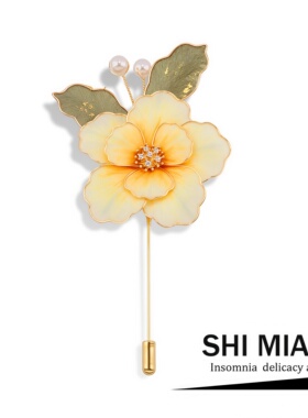 苏州非遗手工蚕丝绒花胸针高端