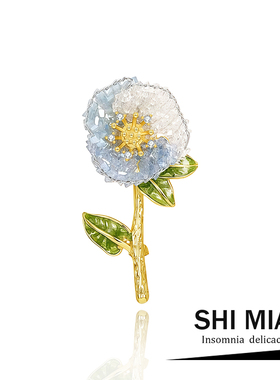 温婉气质浪漫山茶花胸针女轻盈时尚百搭外套毛衣胸花别针配饰礼物