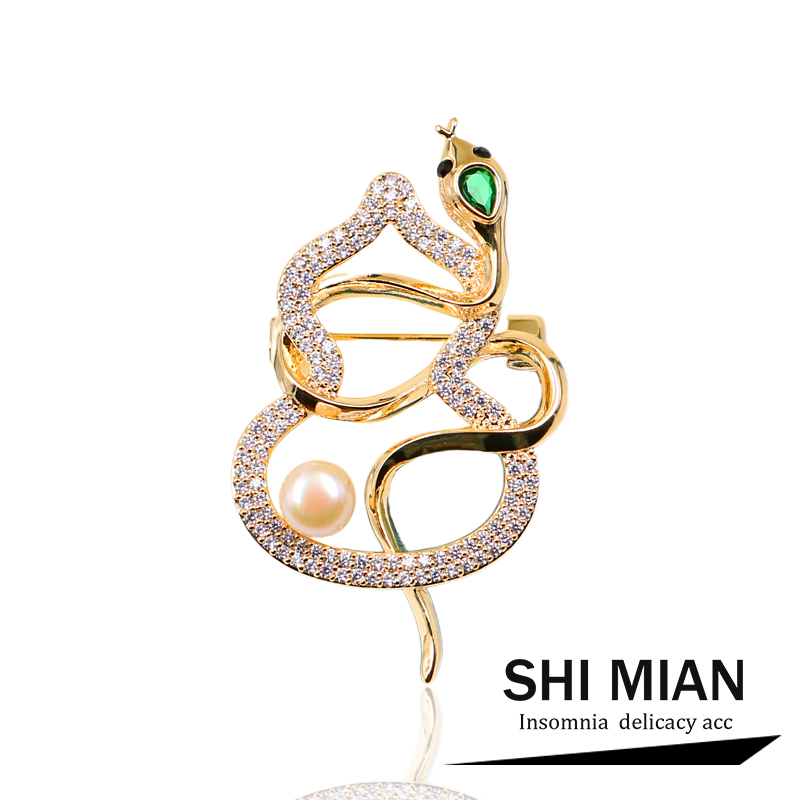 蛇形葫芦胸针胸花西服大衣配饰