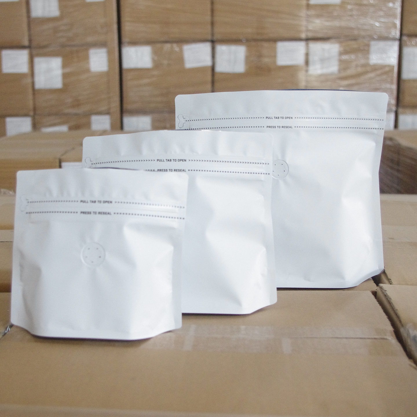 125g250g500g纯洁白咖啡豆包装袋钻石袋+单向阀+侧拉链茶叶密封袋