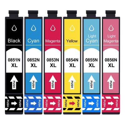 T60连供墨盒6色85N通用EPSON爱普生Stylus Photo T60彩色照片打印机T0851原装墨水盒代用墨合StylusPhoto磨合