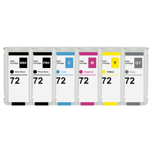t1200/1100墨盒适用HP72号惠普绘图仪Designjet T1120彩色宽幅打印机墨水盒mbk消光黑C9370A磨合墨合和3WX06A