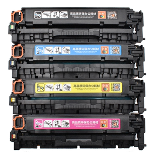 适用惠普hp2320碳粉盒cm2320fxi mfp打印机易加粉硒鼓cc530a可加墨墨盒304a彩色粉盒cc435a多功能一体机晒鼓