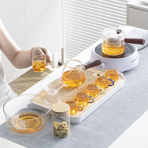 高档玻璃茶具套装整套透明功夫茶壶茶杯家用办公会客小红茶泡茶器 - 封面