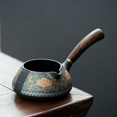 紫砂侧把公道杯功夫茶具家用泡茶工具茶台防烫茶海分茶杯大号高档