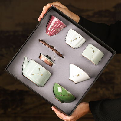 五大名窑茶壶茶杯茶具套装陶瓷主人杯礼盒送父母节生日礼物伴手礼