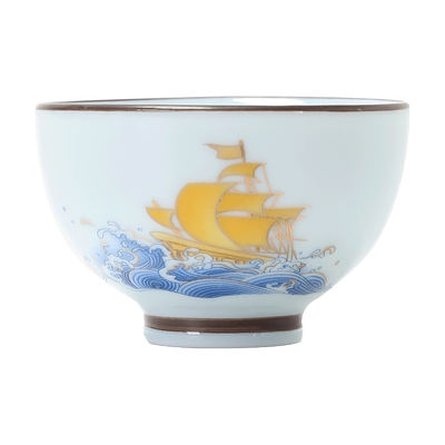 凌胜青瓷功夫单只主人品茗小茶杯