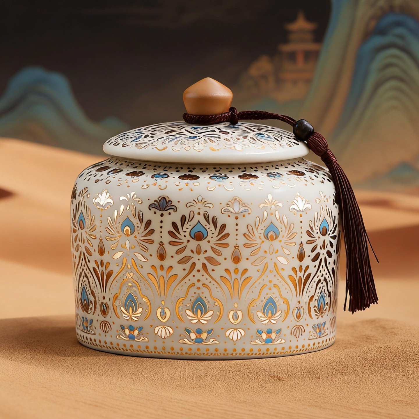 新中式陶瓷茶叶罐大号2026新款家用绿茶红茶黑茶密封罐茶叶储存罐