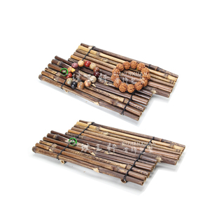 新品珠宝首饰品手镯手链吊坠托檀木文玩摆放柜台项链展示竹筏道具