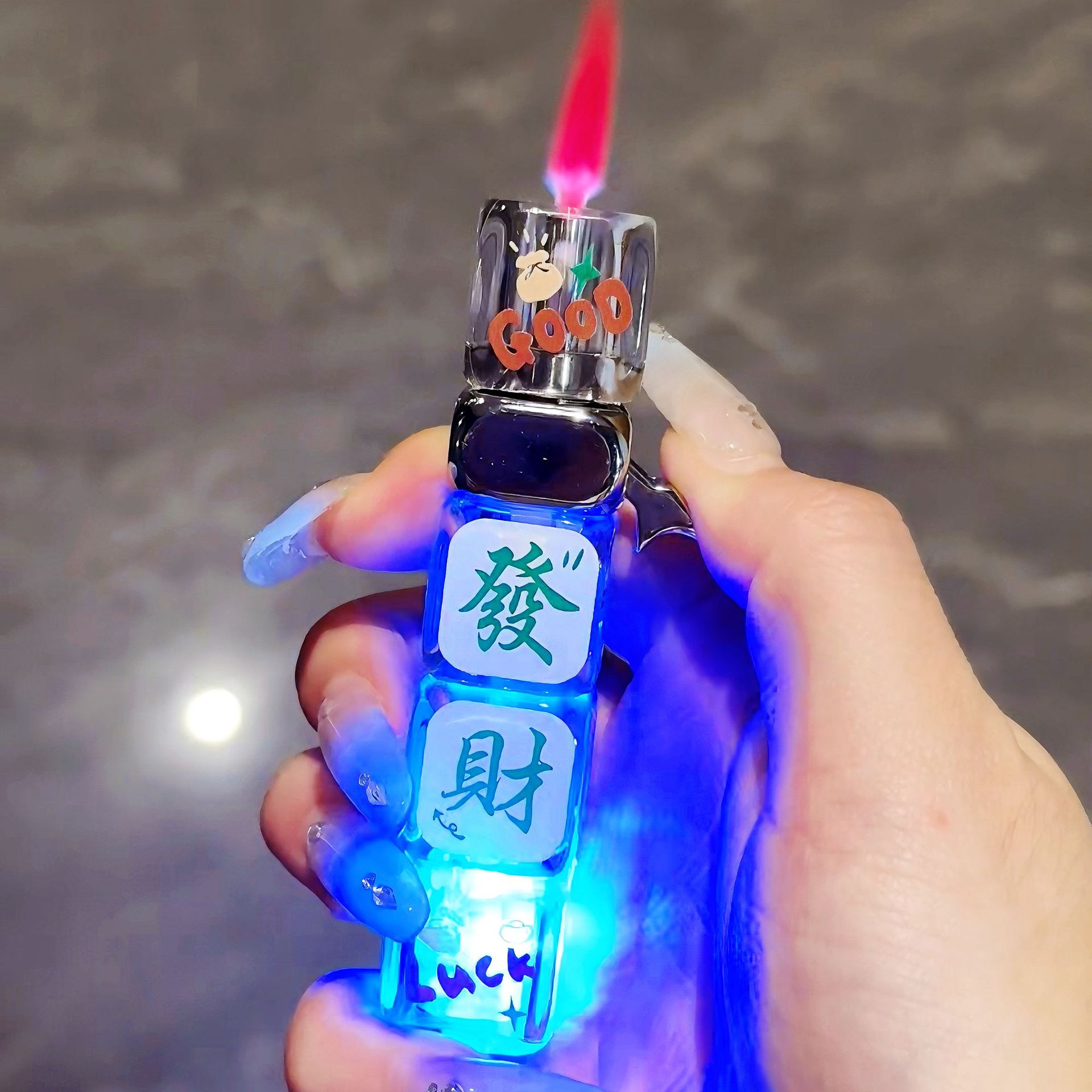 创意旋转打火机防风炫酷解压跑马灯个性便携解压高颜值送礼送