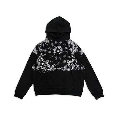 罗志祥Gotnofears正品破碎变形虫宽版连帽上衣黑色