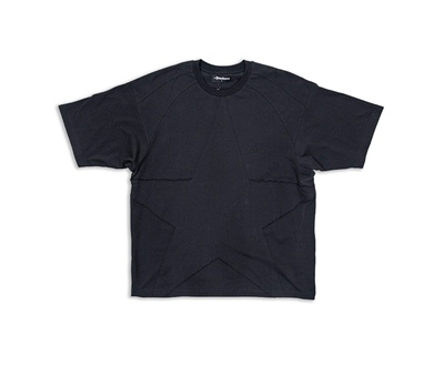 罗志祥Gotnofears正品幸运星拼接宽版短袖上衣男女同款