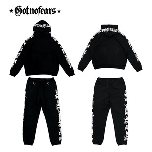 罗志祥Gotnofears正品歌德字句运动套装加绒秋冬男女同款
