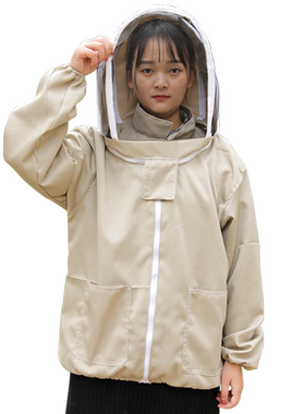 全套透气防护服杏色养蜂工具