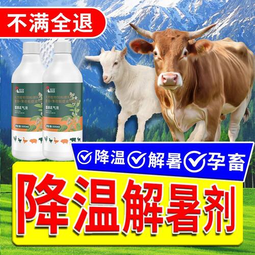 藿香正气液兽用养殖场专用鸡鸭鹅猪牛羊用夏季降温水解暑口服液