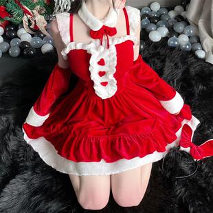 Christmas Dress New Year Red Set圣诞连衣裙新年红色表演服装