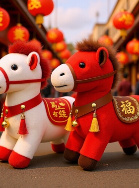 Mascot Pet Doll Plush Toy吉祥物宠物公仔毛绒玩具生肖马玩偶公