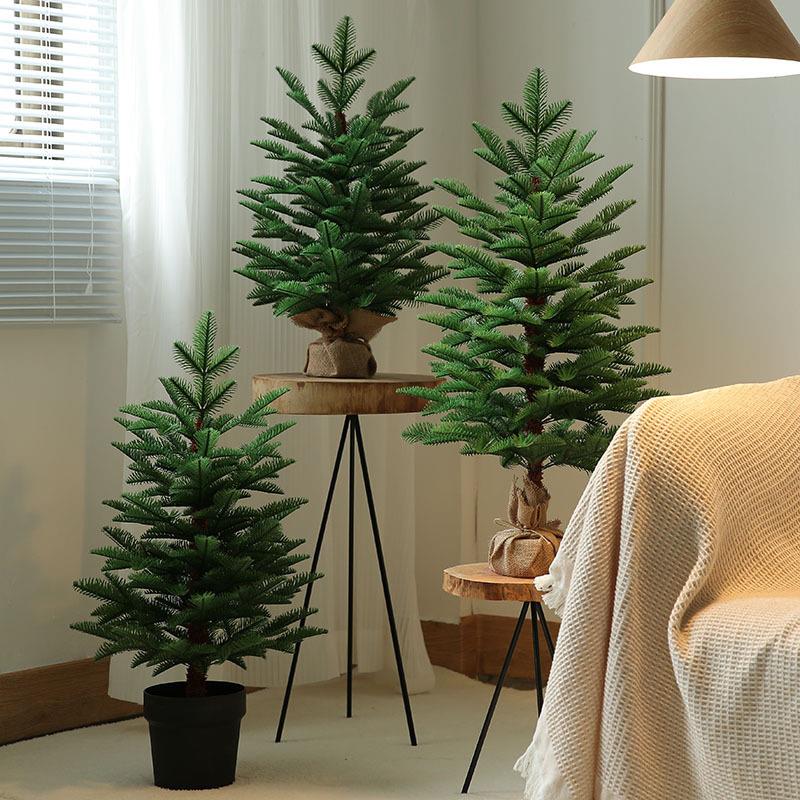 圣诞树桌面小树pe圣诞节装饰树