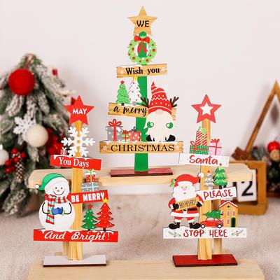 Christmas decorations wooden tabletop ornaments圣诞装饰品