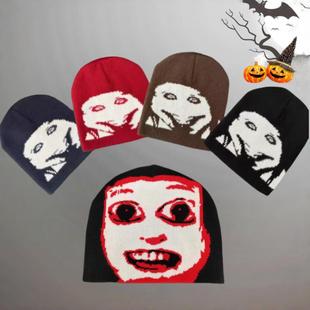 Halloween party hat funny woolen hat欧美万圣节派对帽子毛线帽
